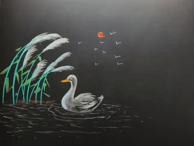 简单的粉笔画小插图