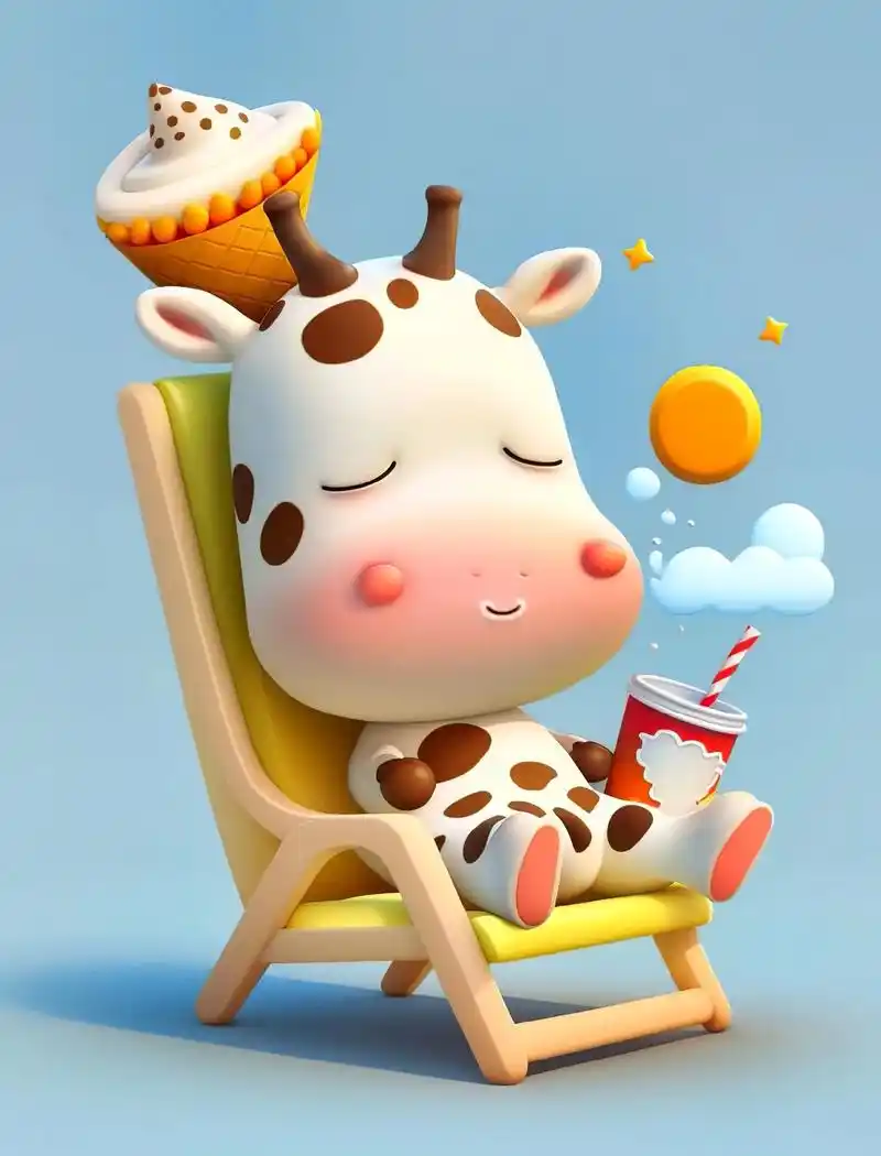 夏日小奶牛来咯.#欢迎取图 #治愈系 #可爱到爆炸99 #今 - 抖音