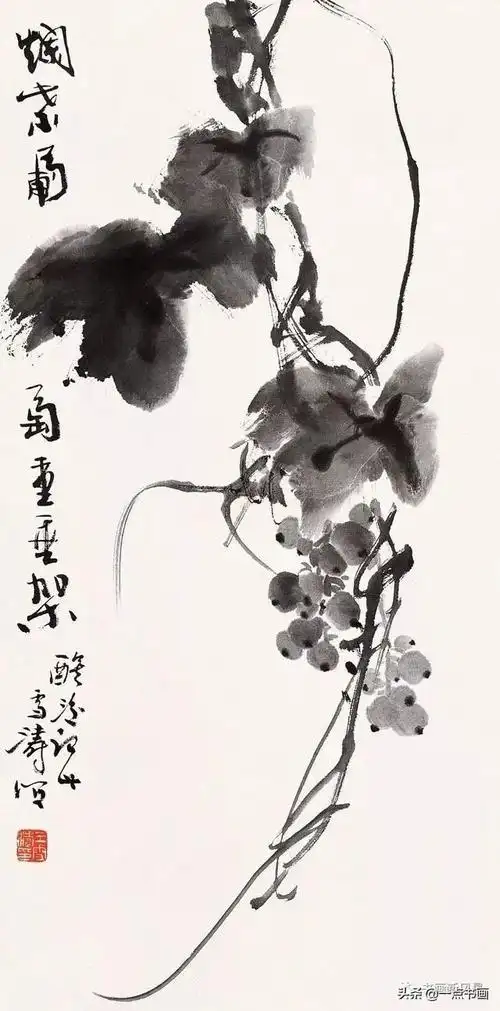 小中见大,小趣大雅——王雪涛 笔下的葡萄|写意画|花鸟画|画家_网易