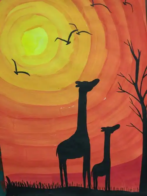 暖色的画,暖暖的我们!