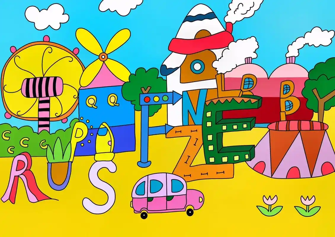 26个字母创意画.#手抄报模板 #字母创意画 #26个字母创 - 抖音