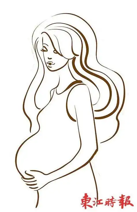 搞笑孕妇简笔画