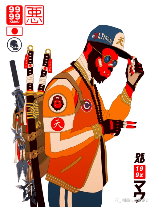 插画丨复古个性的街头涂鸦风,传统与现代的.