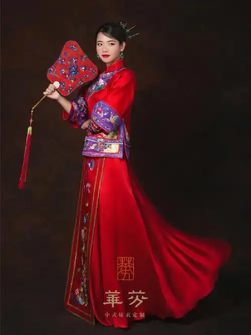 秀禾服纯苏绣款#中式嫁衣  #非遗中式嫁衣  #秀禾服