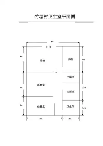 竹塘村卫生室科室平面图