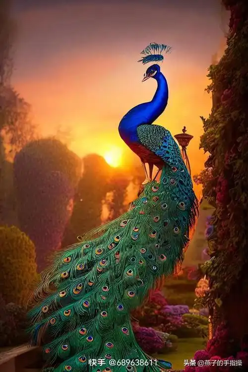 这么漂亮的孔雀 我第一个就分享给你,孔雀寓意着聪明,善良!