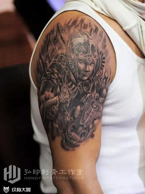 大臂马超_纹身图案手稿图片_陈仙兴的纹身作品集