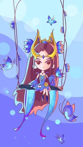 貂蝉新皮肤仲夏夜之梦 可爱版 插画练习:)