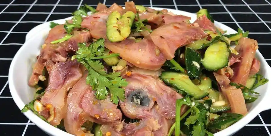 猪头肉凉拌菜图片