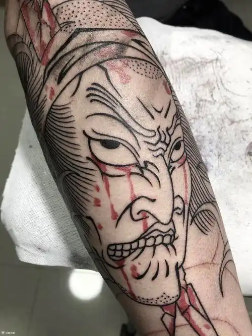 生首_纹身图案手稿图片_7777的纹身作品集