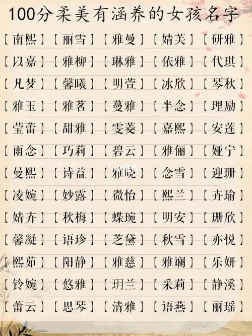 女孩起名取名好听好看不重名的女孩名