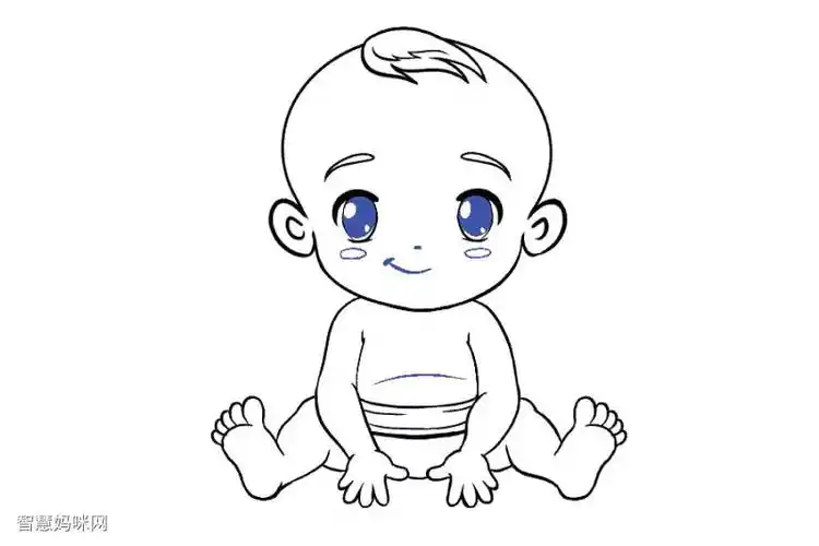 如何画婴儿