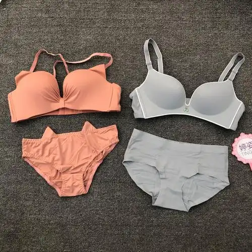 马来西亚越南出口爆款杂款无痕内衣内裤套装无钢圈库存特价文胸