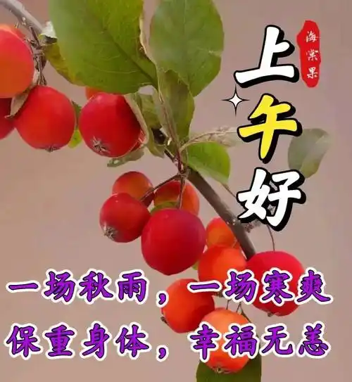 9张最新创意好看的秋日早安早上好图片 不用打字聊天的早上好问候祝福