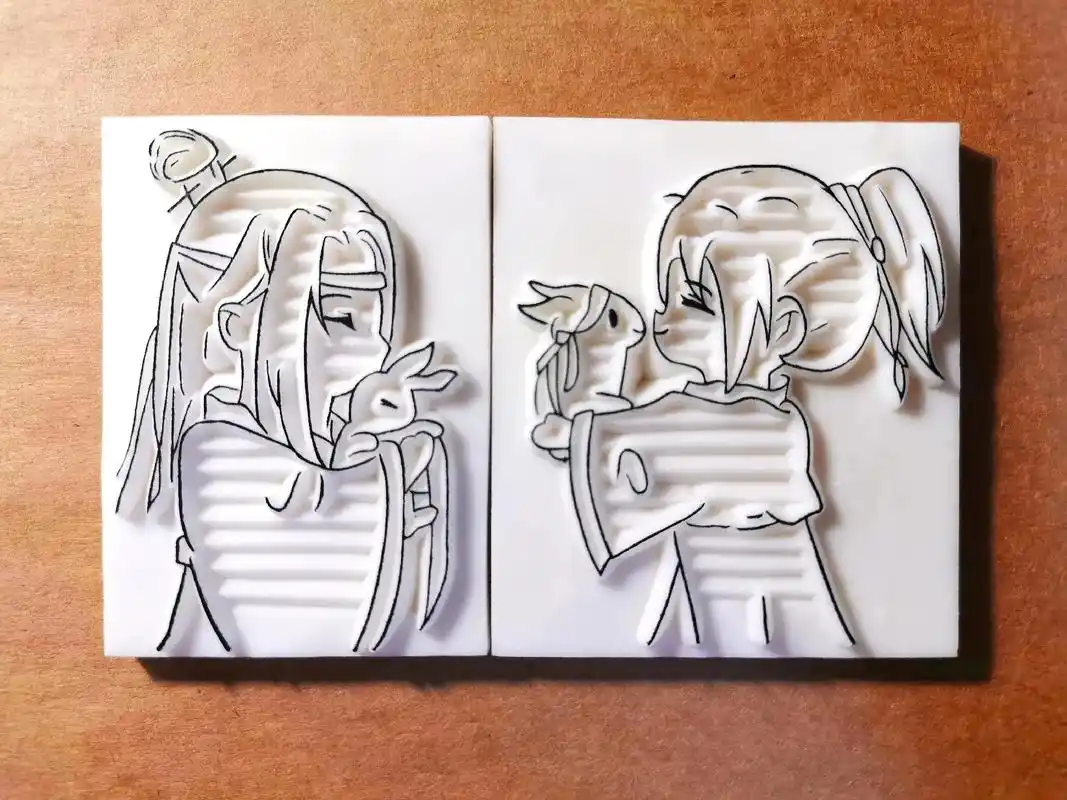 兔兔好可爱w##橡皮章 #手工 #魔道祖 - 抖音