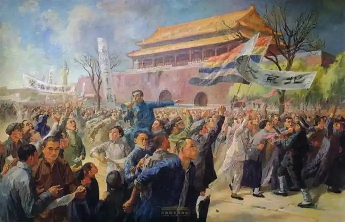 周令钊《五四运动》油画,1951年,中国国家博物馆藏.jpg