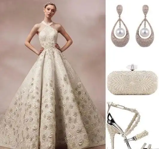 秋冬金色高定礼服第一件ziadnakad瑰丽多姿隆重裙摆复古大方