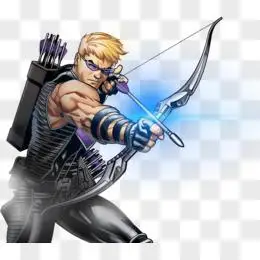 弓箭卡通肌肉人物