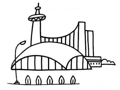 郑州建筑简笔画 第1页