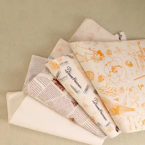 烘焙包装纸 汉堡纸 防油汉堡纸 蛋糕卷食品级油纸100/张图片