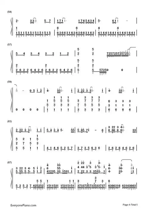 オレンジ钢琴简谱数字双手7