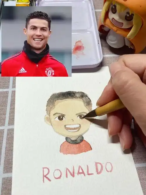 这个球星我绘|手绘一个q版c罗头像-度小视