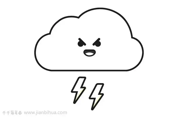 雷简笔画怎么画 手帐小元素