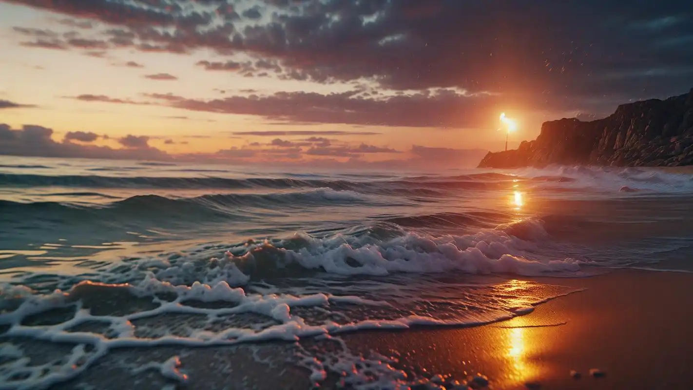 93绝美海边晚霞16:9背景图98