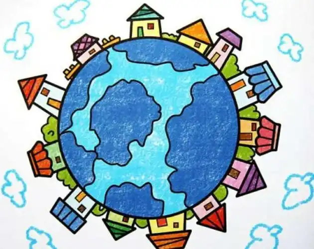 画地球简笔画画地球简笔画图片大全