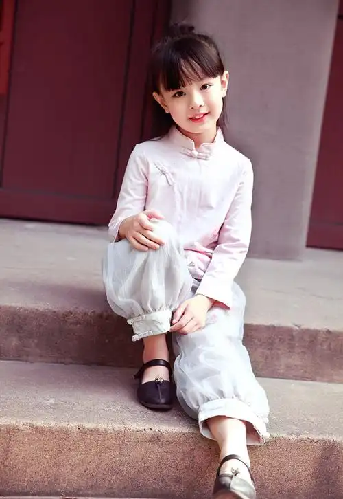 汉服女童春秋上衣长袖小女孩中国风衬衫女宝宝民族风童装儿童古装