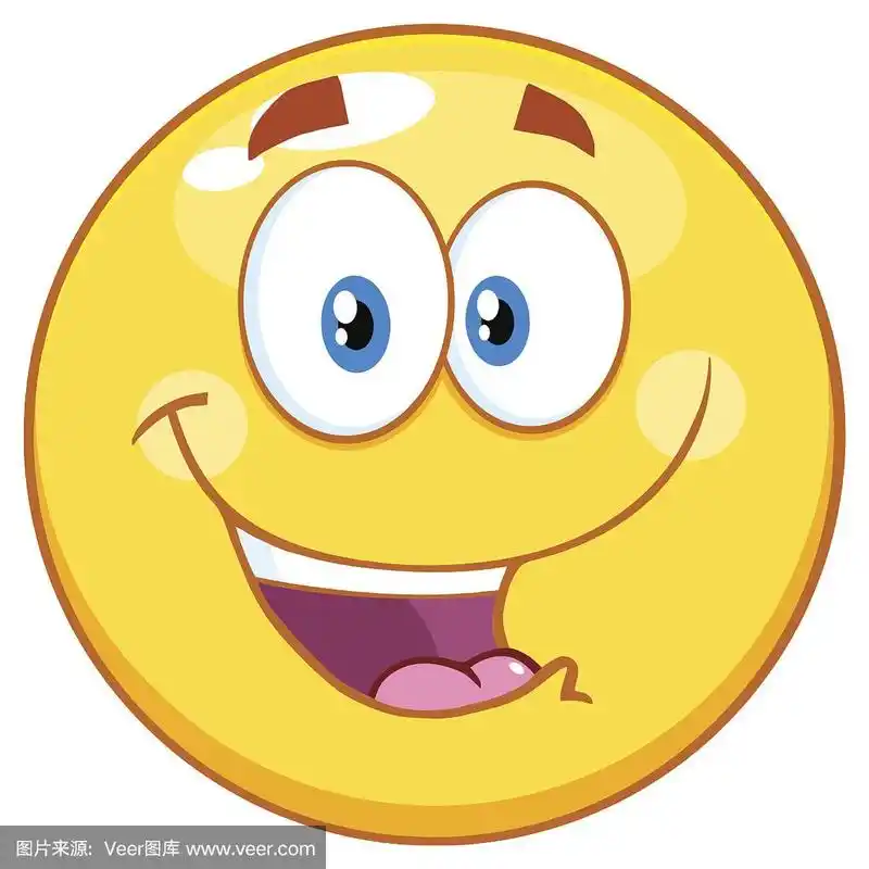 快乐笑脸黄色表情卡通吉祥物人物