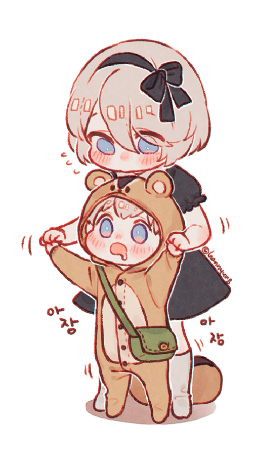 q版人物 手帐免扣素材贴纸