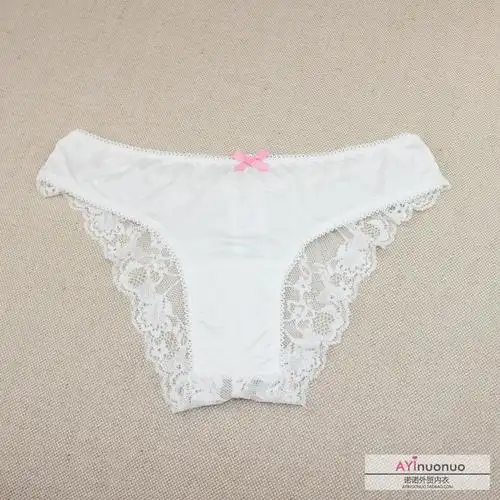 h-a8法国单f家 白色 蕾丝边 牛奶丝 女士内裤s/m/l/2xl