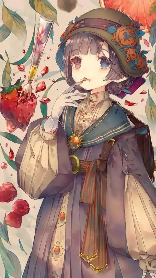 二次元动漫少女插画壁纸精美华丽手机背景图日系卡通美丽壁纸