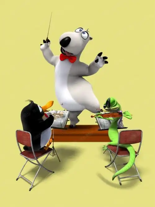 卡通人物倒霉熊简笔画