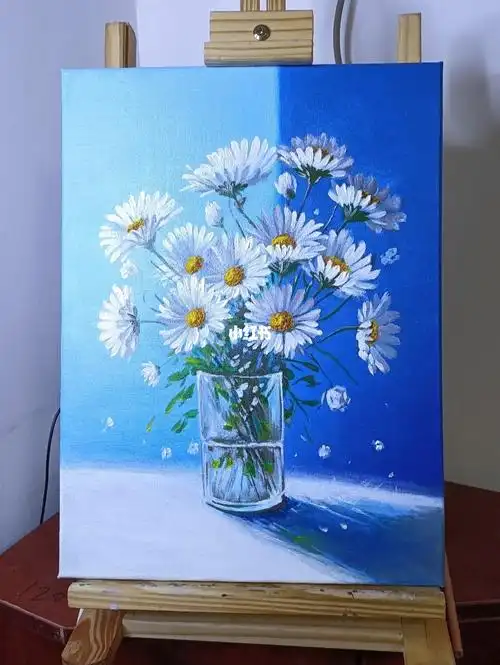 雏菊丙烯画手绘雏菊丙烯画教程