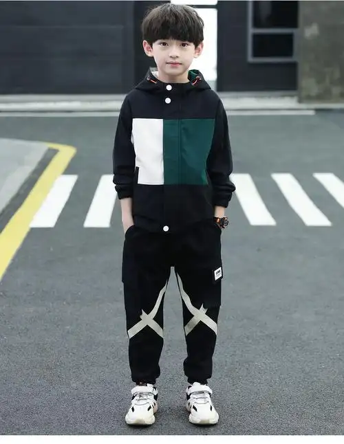 童装男童秋装套装2022新款中大童儿童服装男孩衣服8岁-12岁春秋季拉链