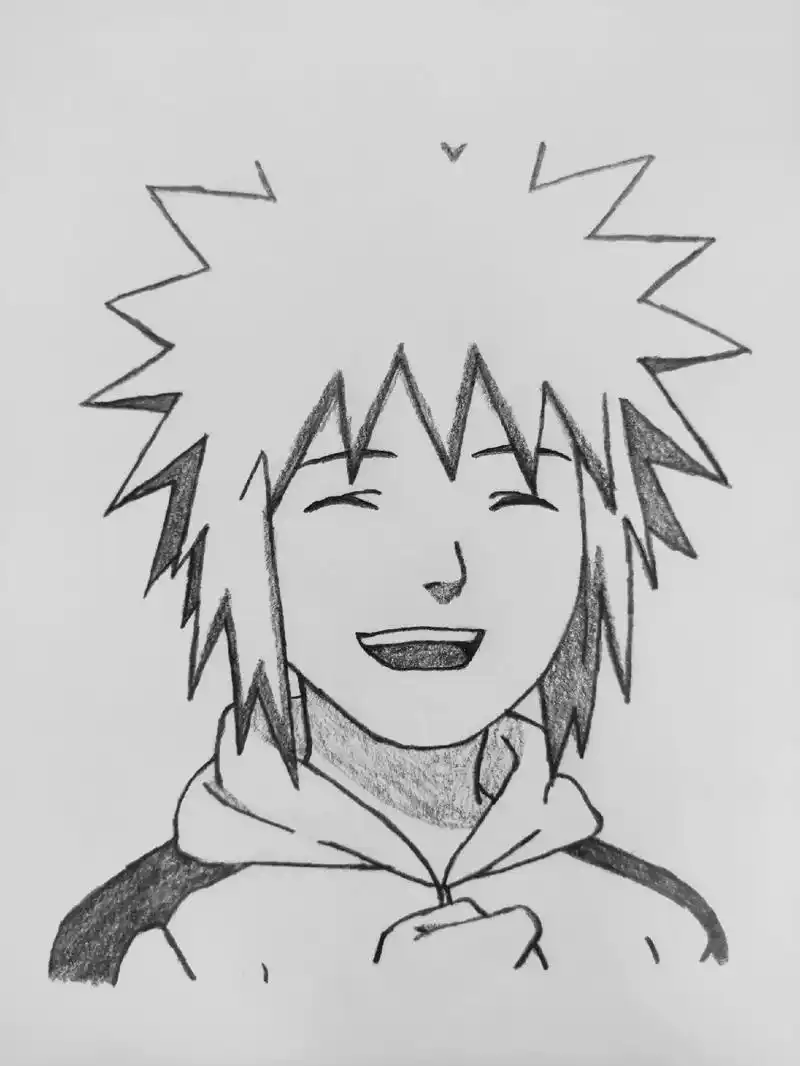 四代火影水门小时候.#火影忍者 #画画 #动漫 - 抖音