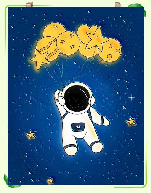 宇航员水彩画教程