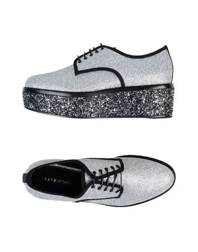 sergio rossi lace-up shoes in silver