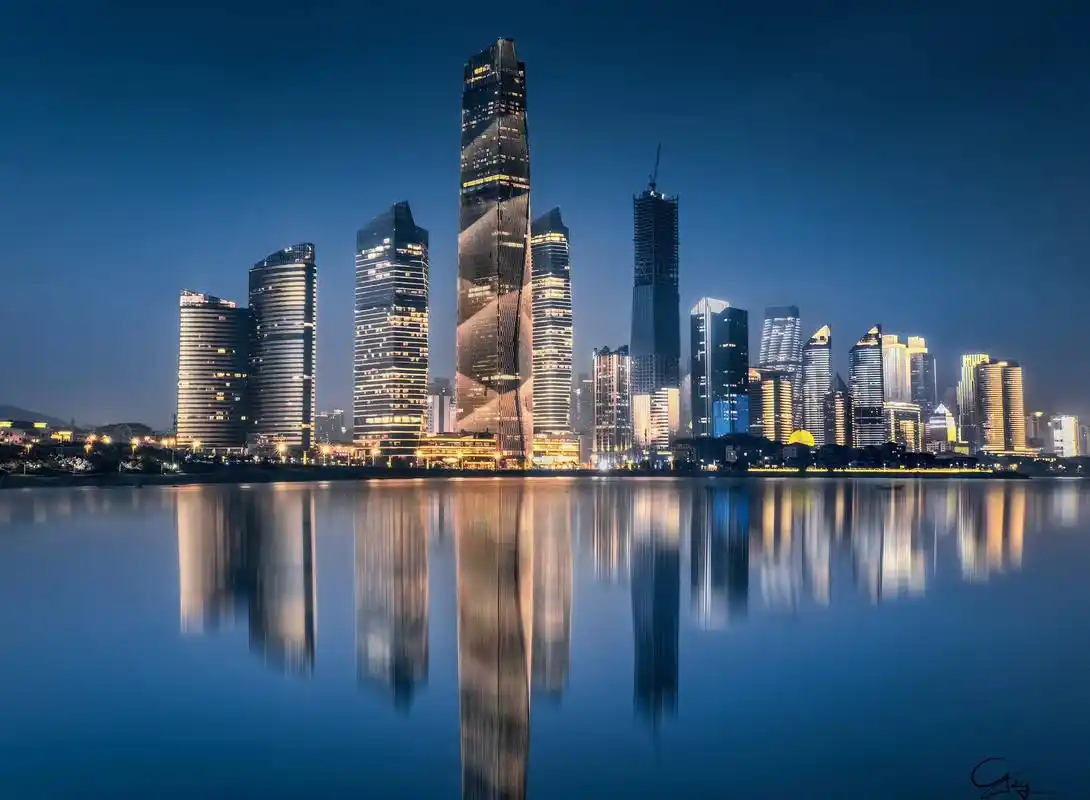 更新青岛城市夜景旧照.