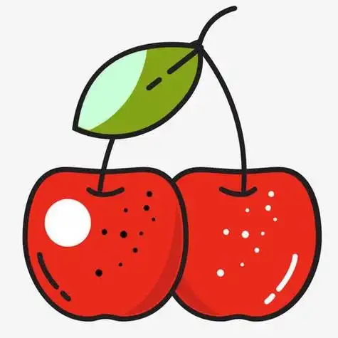 带红色果子树的简笔画