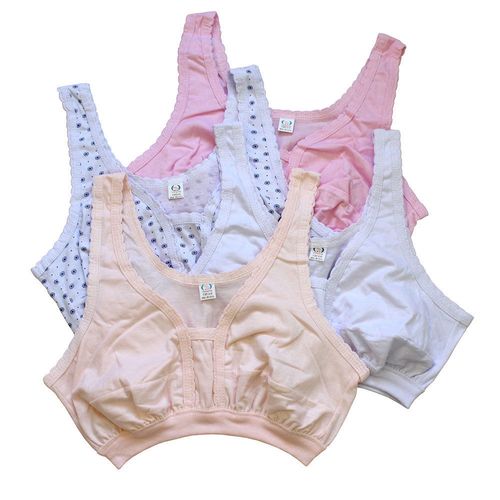 女士纯棉小背心 中老年全棉无钢圈文胸背心 老人女士胸罩背心式