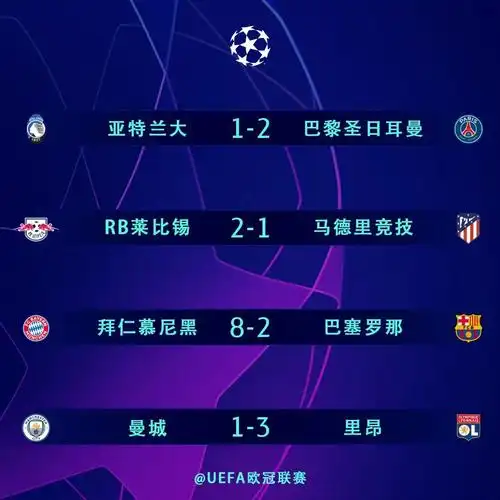 2020欧冠4强对阵赛程直播表_手机搜狐网