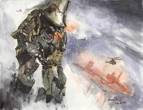 环太平洋机甲战士手绘有细节和过程图18p