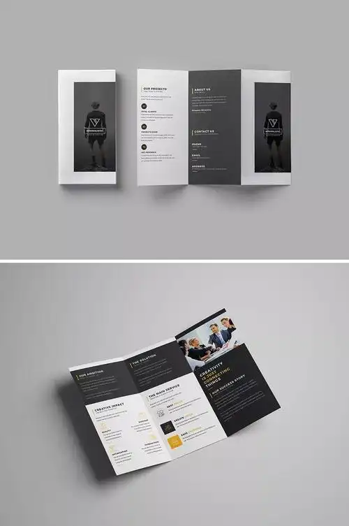 1组精致的国外三折页设计案例欣赏