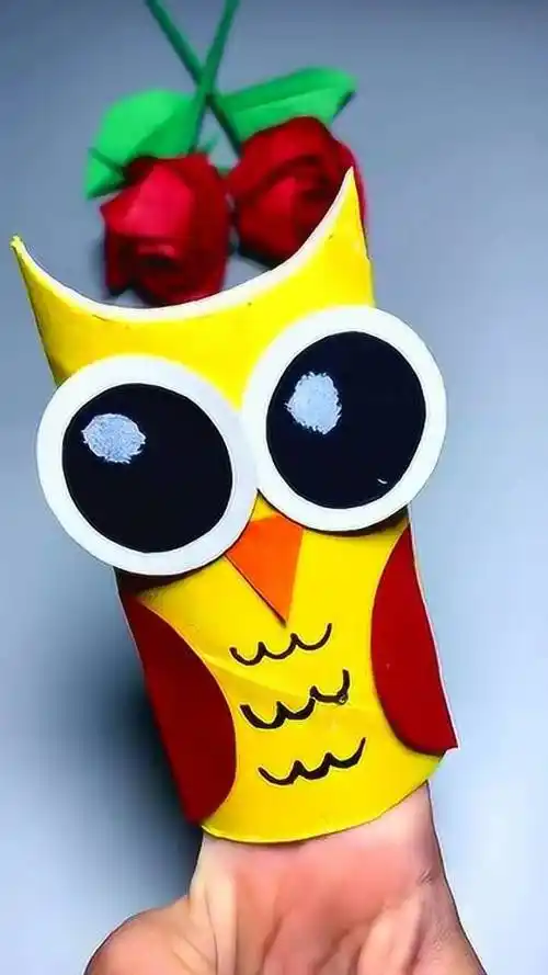 手工制作:用完的纸巾筒别扔,可以用来做可爱的猫头鹰