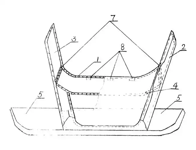 其特点是以玻璃钢马鞍取代木制马鞍,且采用分块组合空腔式结构不但