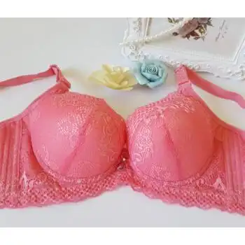 平胸加厚内衣 小胸aa杯胸罩 聚拢集中侧收调整型三排扣女士文胸 粉红