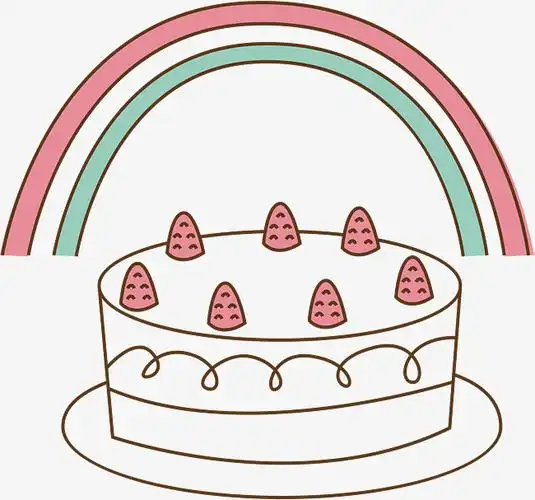 手绘创意生日蛋糕